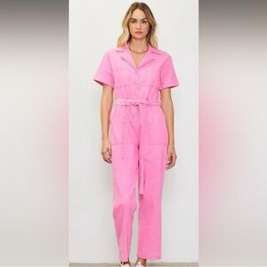 Pink Women's Jumpsuit Skies are Blue